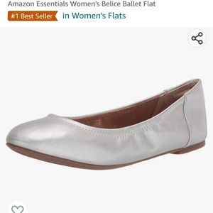 Women's Silver Flats, Size 8